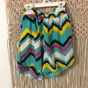 preppy chevron shorts